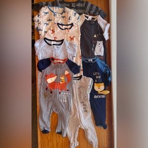 Bundle of 8 Gerber Baby Boys' Sleep 'N Play 0-3 Months